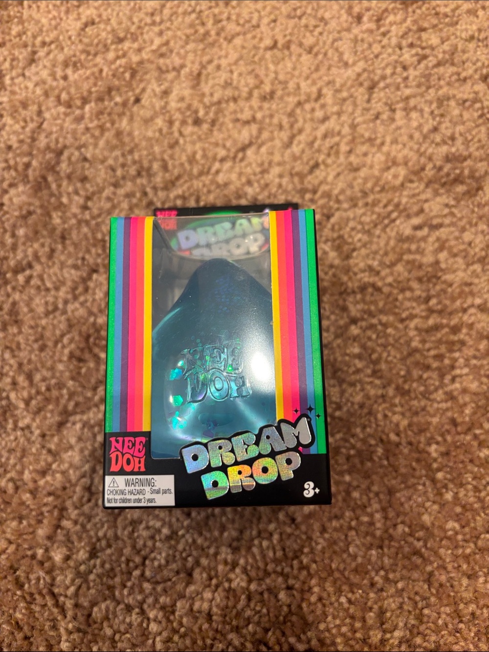 Authentic Nee doh glitter Dream Drop Sensory Squish Toy - Teal Blue